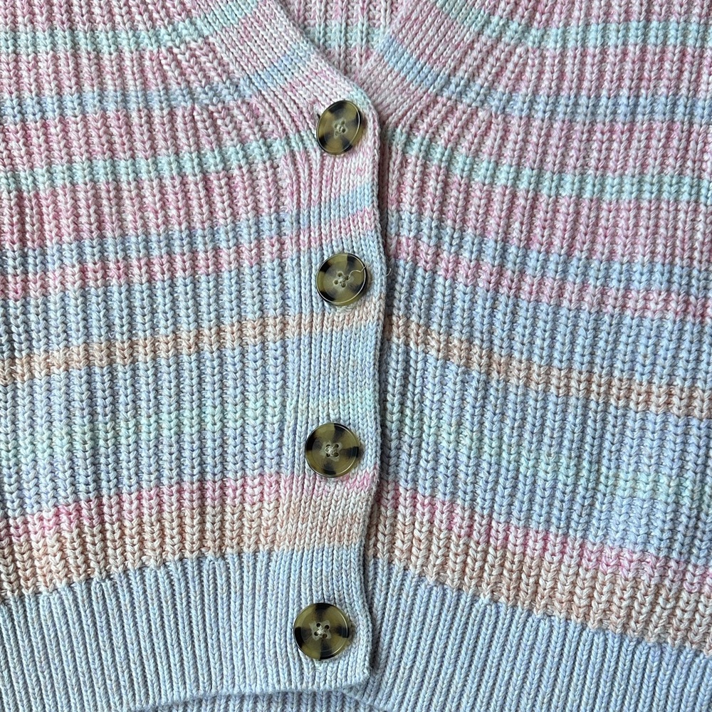 GAP Women's Button-Up Striped Cardigan - Picture 3 of 4